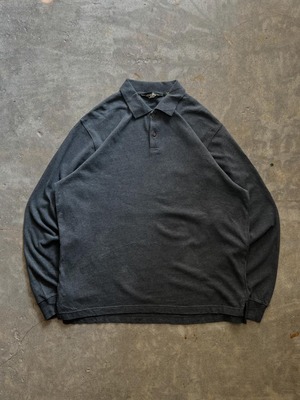 Eddie Bauer エディーバウアー 長袖ポロシャツ L チャコールグレー