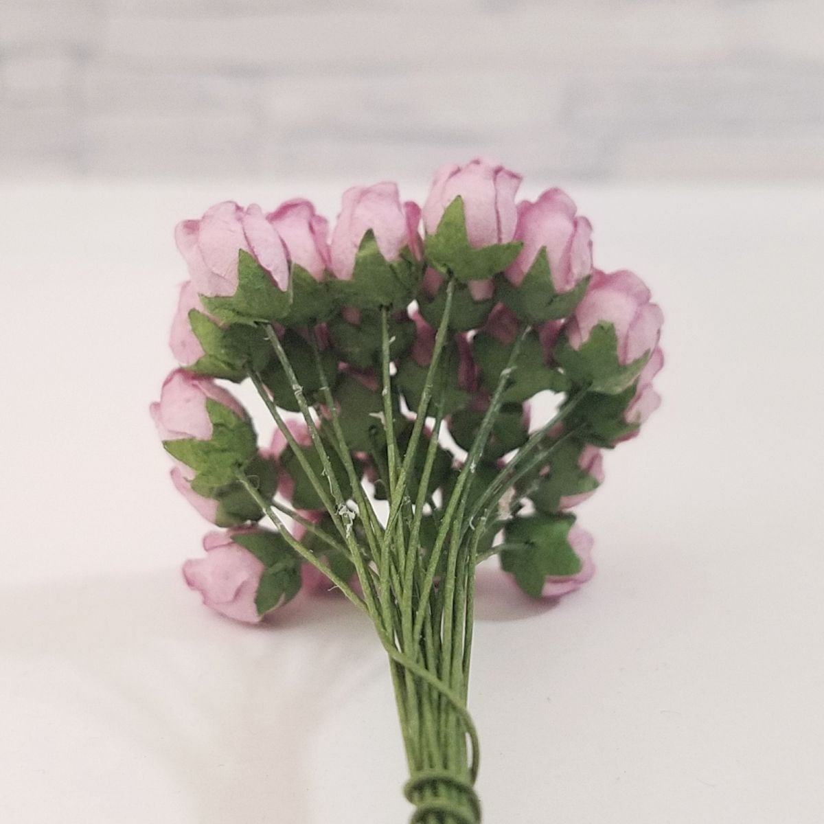 バラのぷっくりつぼみ 約8-10mm（藤紫 #186）25本 ミニ造花 アート