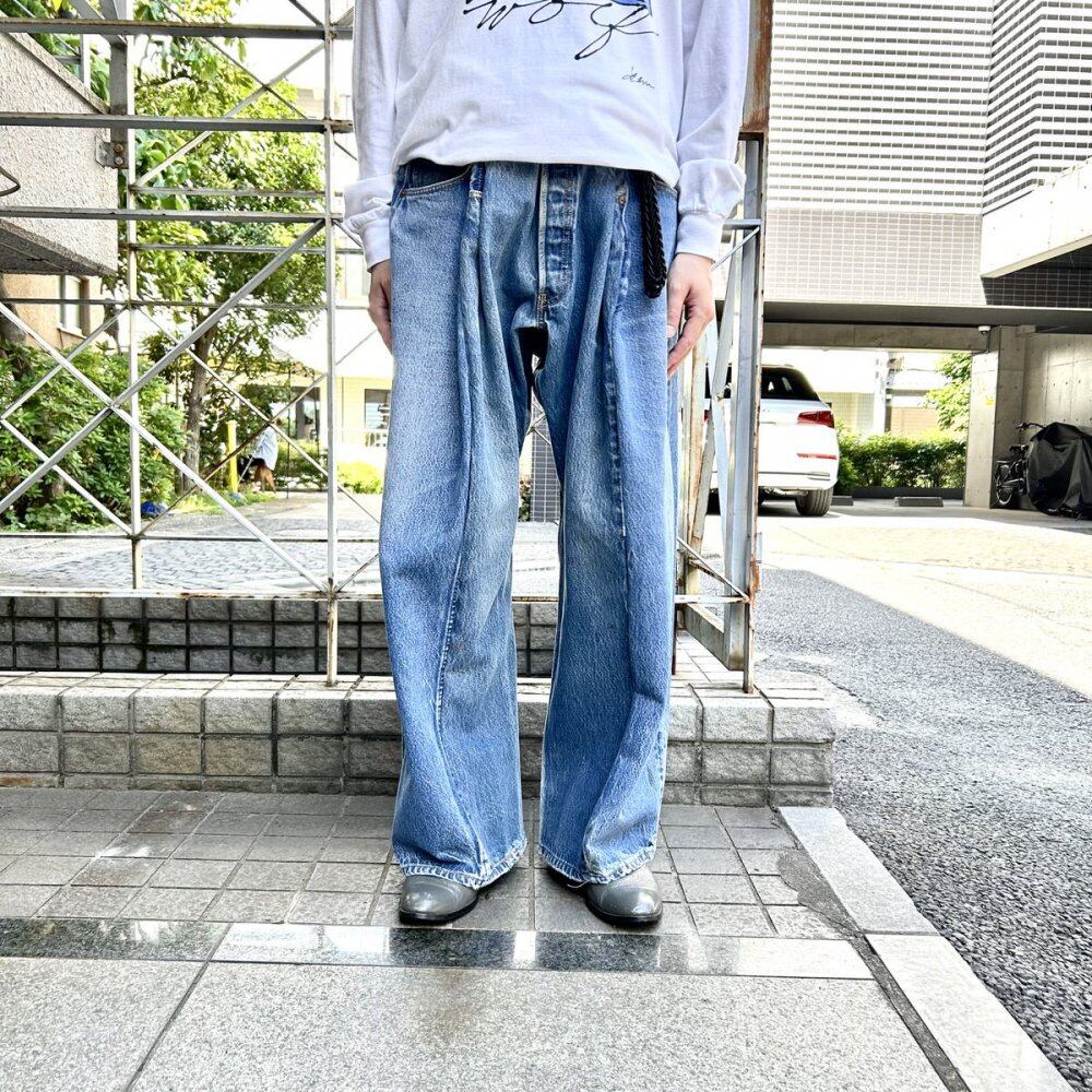 メルヴィンス SASHIKO FLARE JEANS インディゴ S3109 【公式通販】