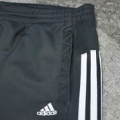 adidas side line wide track pants charcoal gray