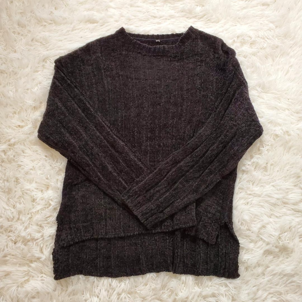 【USED】黒のニットセーター　美品　シンプルコーデ　通勤通学普段着