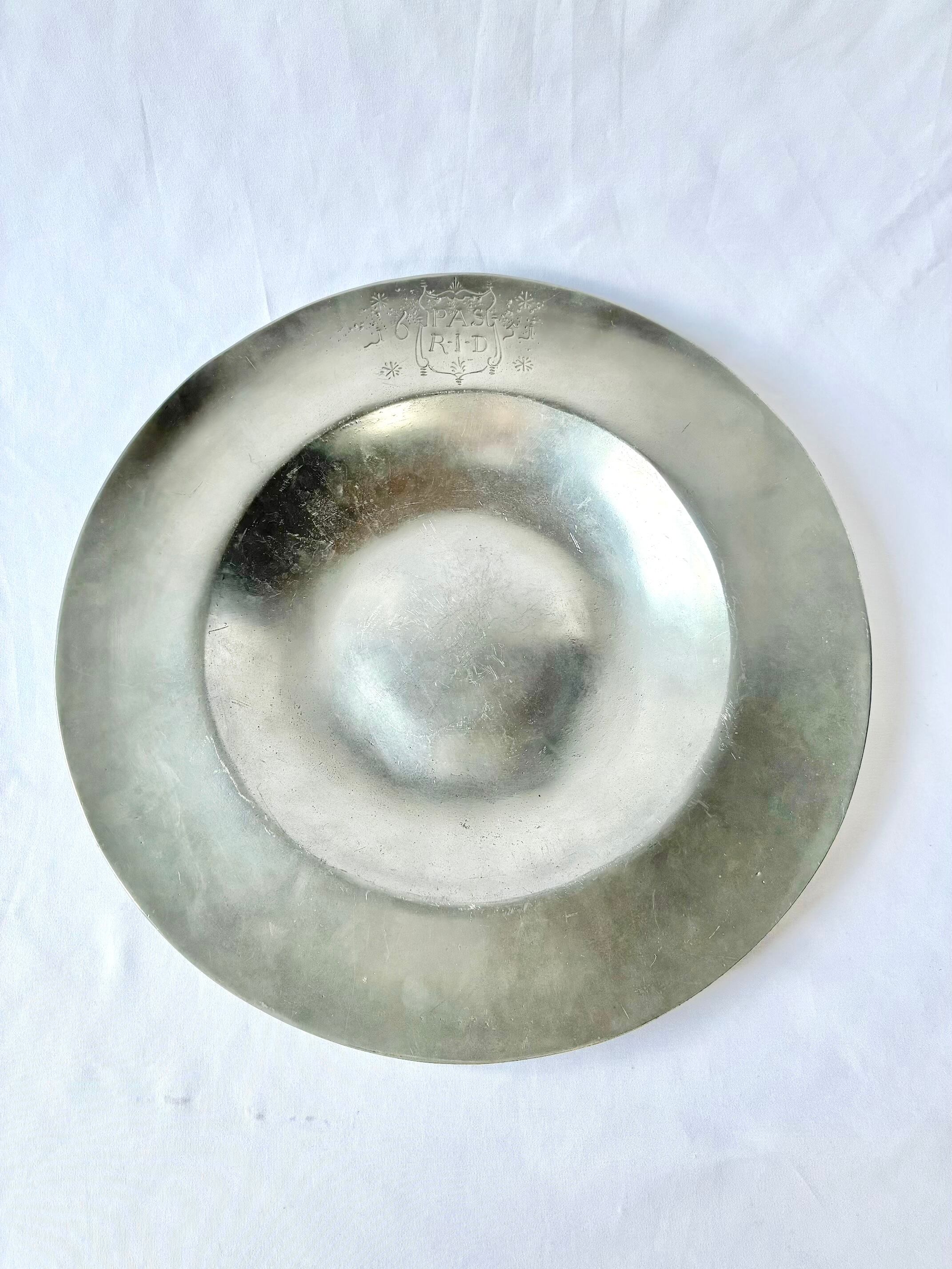 NORWAY Antique “Askvoll Brug”Pewter Tray | CARBOOTS