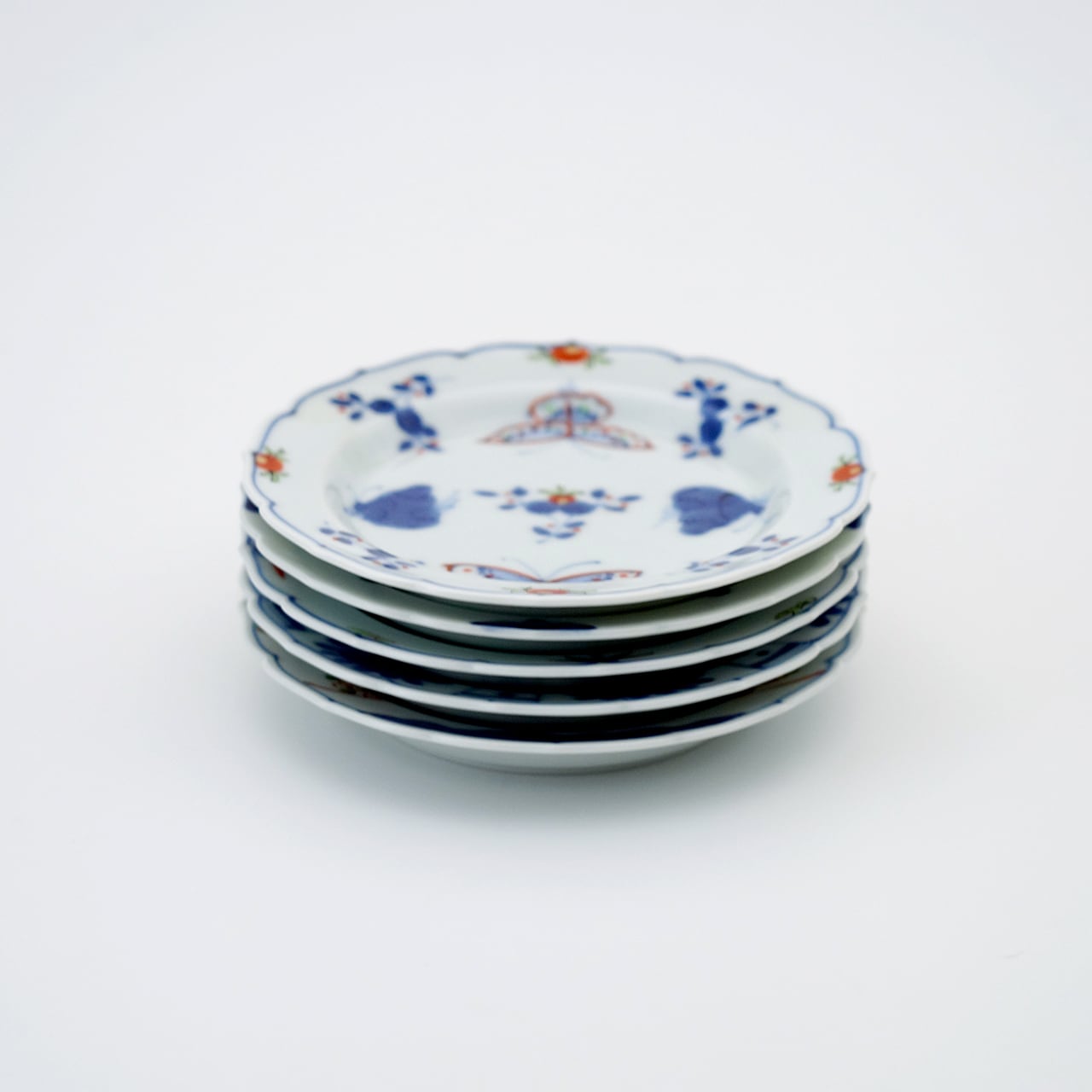 天啓花蝶13cm輪花小皿 | 福珠窯ファクトリーショップ