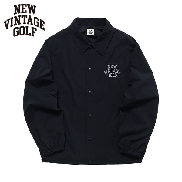NEW VINTAGE GOLF ニュービンテージゴルフ ストレッチ コーチジャケット NVG Strech Coach Jacket(BLACK) NVG-0413