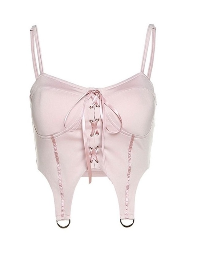 laceup pink camisole