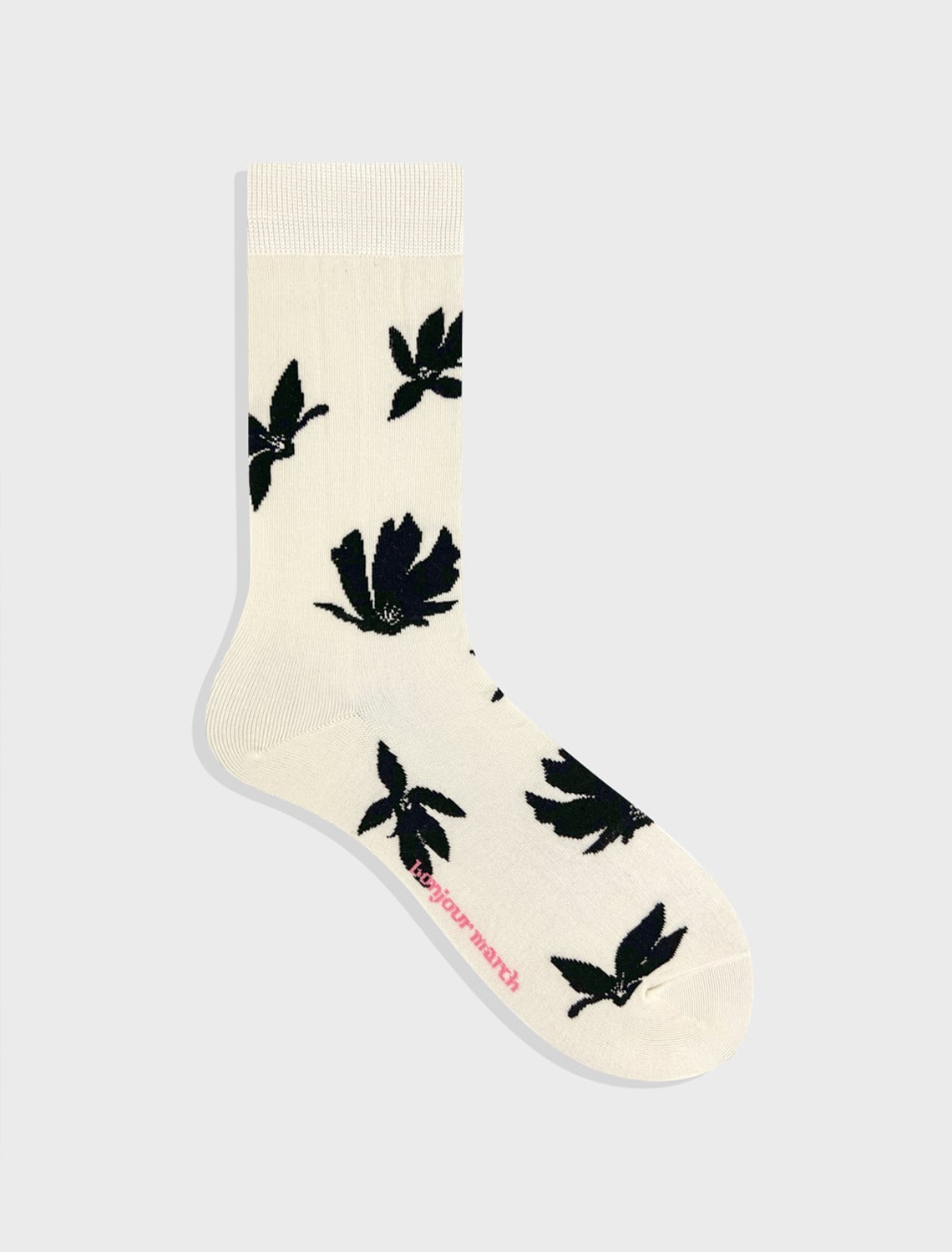Blown flowers socks_ivory