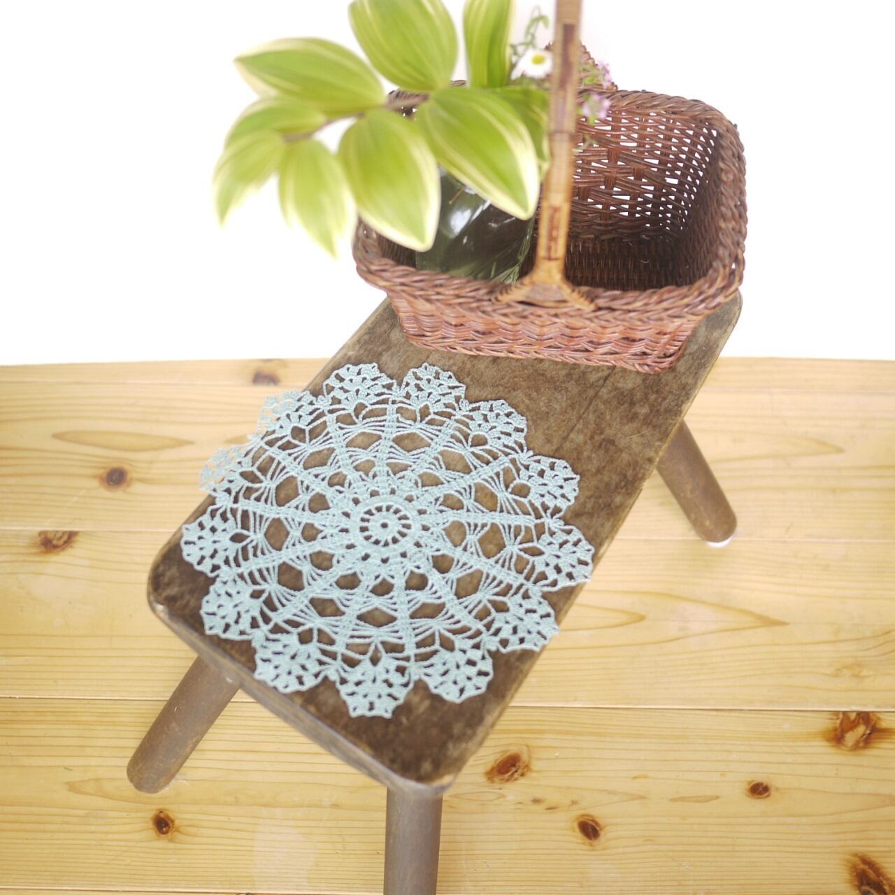 レース編みドイリー グリーン ドイツ