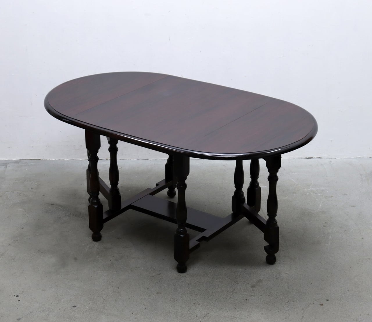 松本民芸家具 M型楕円 バタフライ卓 ダイニングテーブル ミズメザクラ無垢材 ゲートレッグ PLK15095