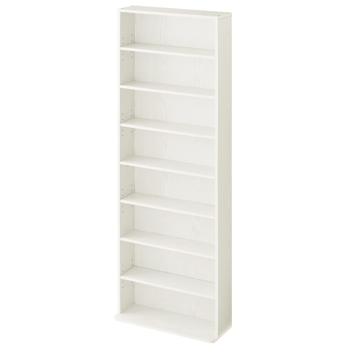 ロング本棚　60cm幅　BR/WH ぼん家具 本棚 幅60.1×奥行22.6×高さ179.9cm 8段 収納 コミックラック