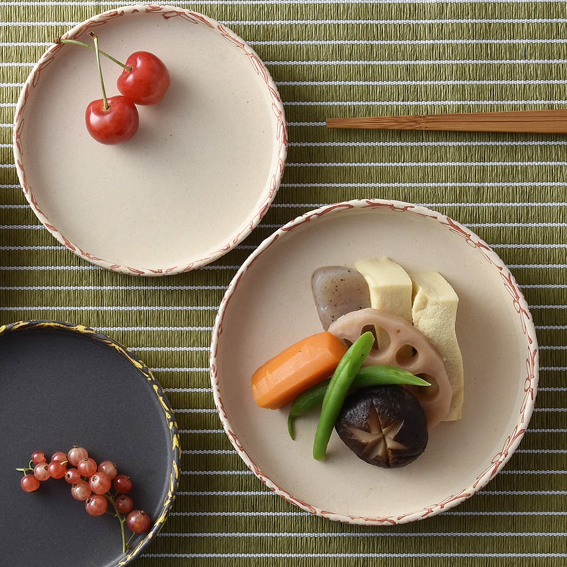 撥水花散らし スタックプレートS | 波佐見焼 和食器の通販｜長十郎窯