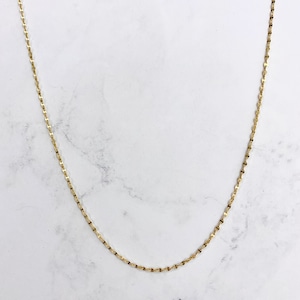 【14K-3-49】18inch 14K real gold chain necklace