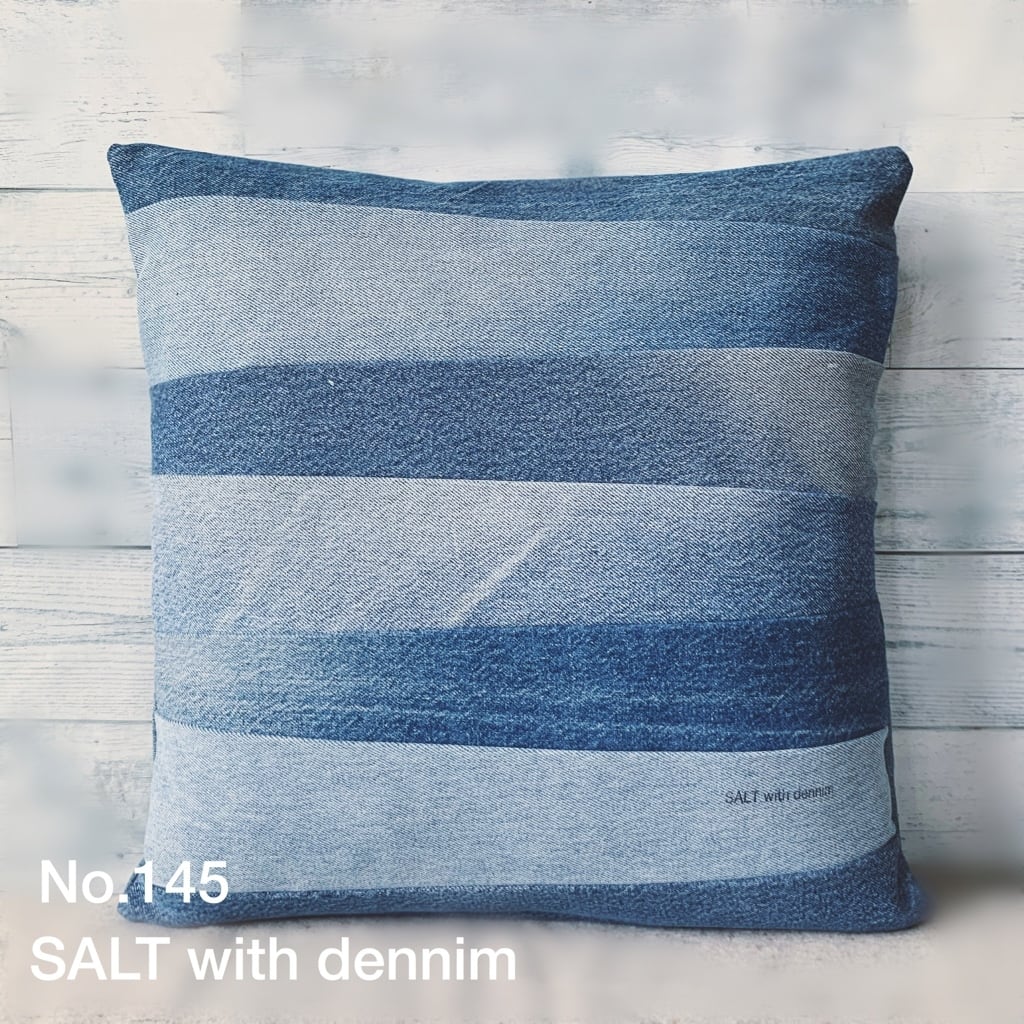 Blackデニムクッションカバー No.141 | SALT with dennim
