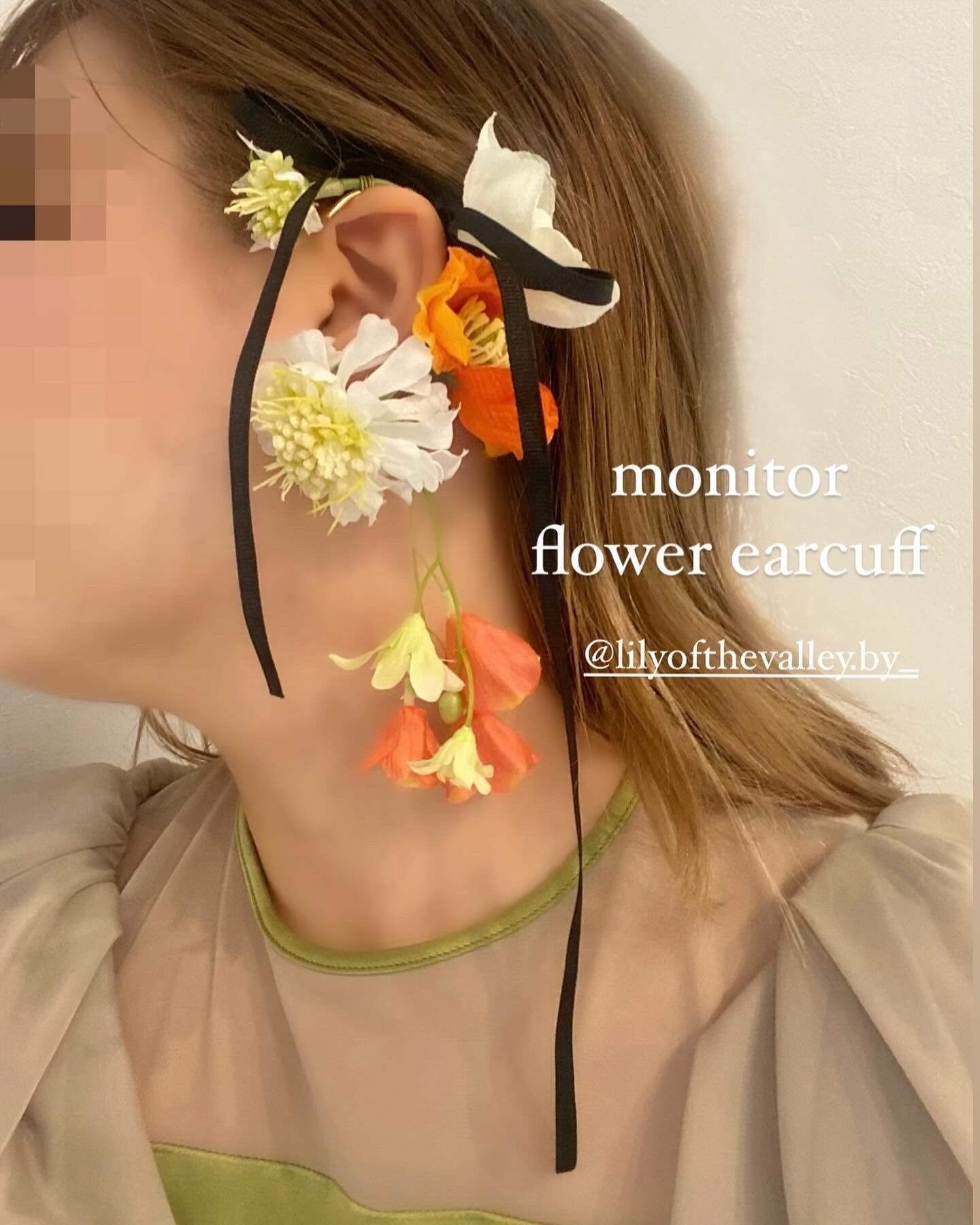 結婚式ブーケ&ブートニア　フラワーイヤーカフ 結婚式ブーケ&ブートニア フラワーイヤーカフ