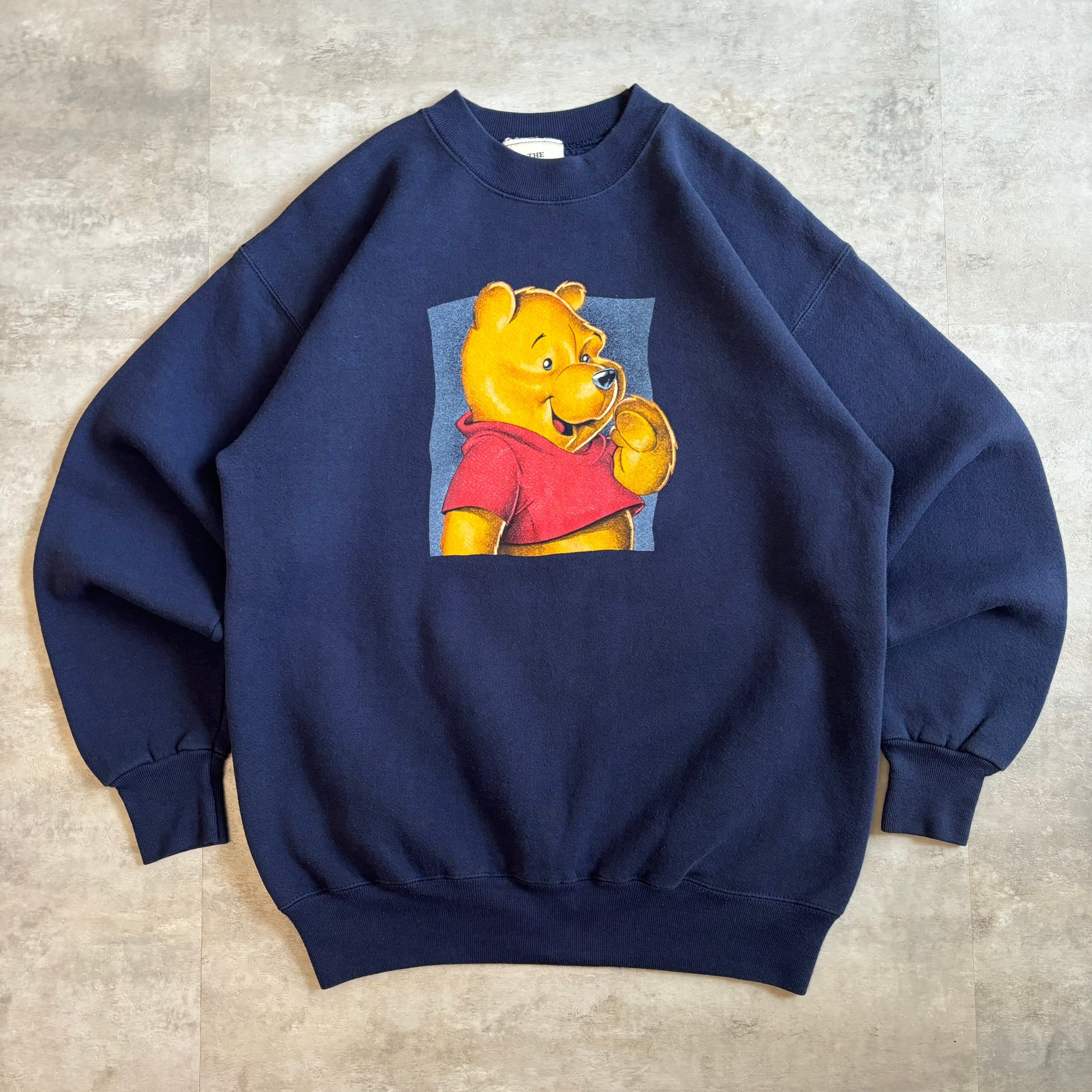 《M》Disney ディズニー くまのプーさん 肉厚 スウェット usa製 90年代 vintage no.4051