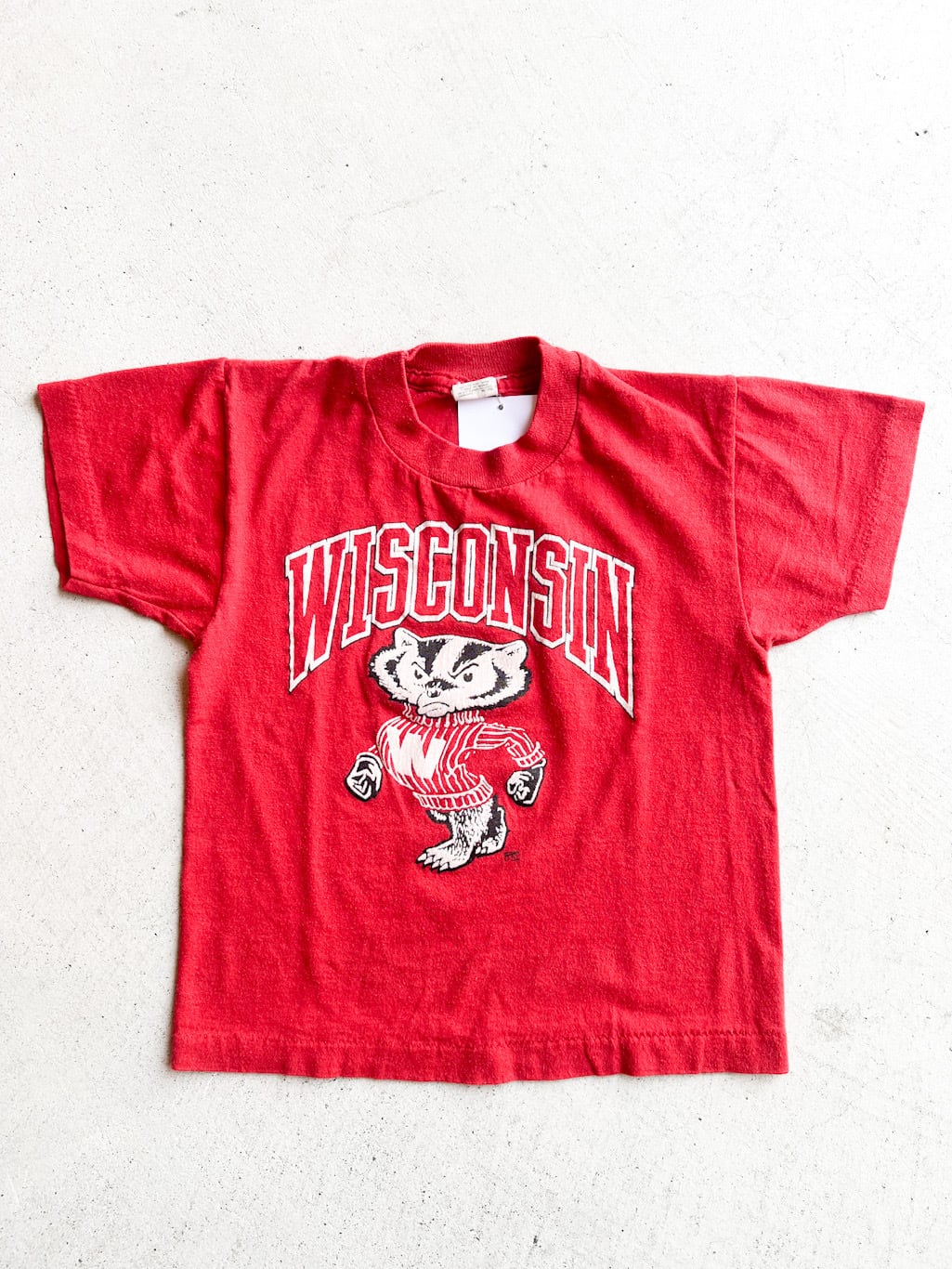 【110cm】VINTAGE 80's WISCONSIN Tシャツ【10136】※