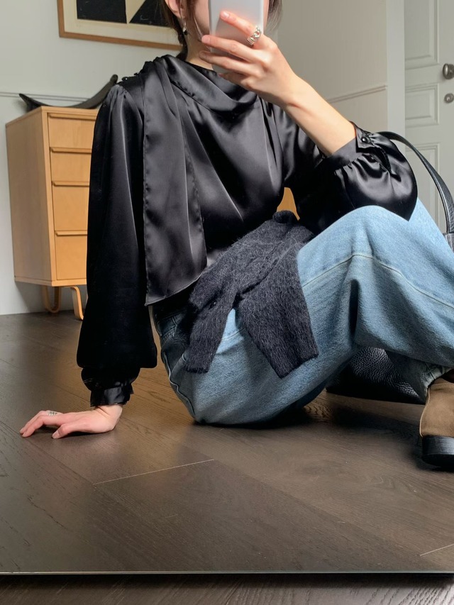 (予約) signature / House tie blouse 3color