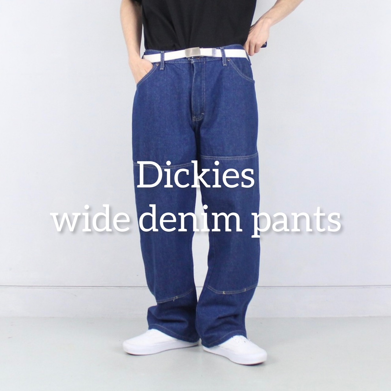 Dickies ダブルニー ワイドデニム ペインターパンツ【FF-5326】 | cv