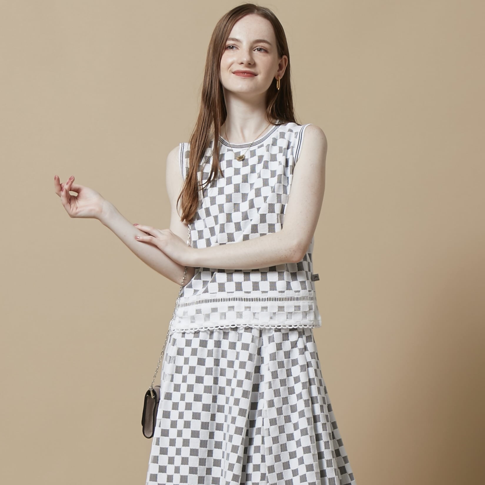 DiDi Guranjie ディディ　グランジェ　配色ライン　ツイードニット38 DiDi Guranjie ディディ グランジェ 配色ライン ツイードニット38 DiDi