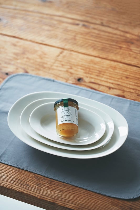オーバルランチセット+リンゴと洋ナシのジャム
