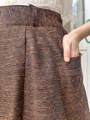 40's  brown nap skirt