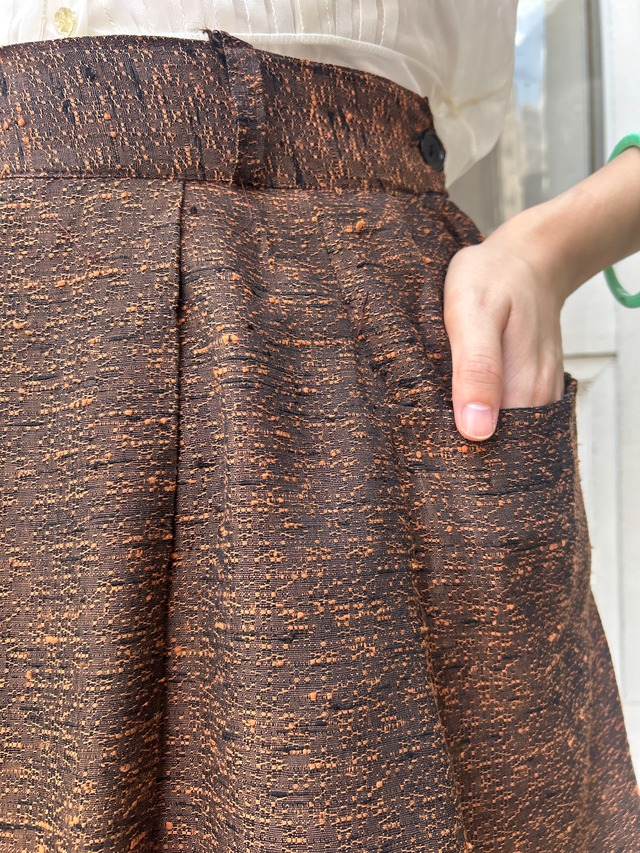 40's  brown nap skirt