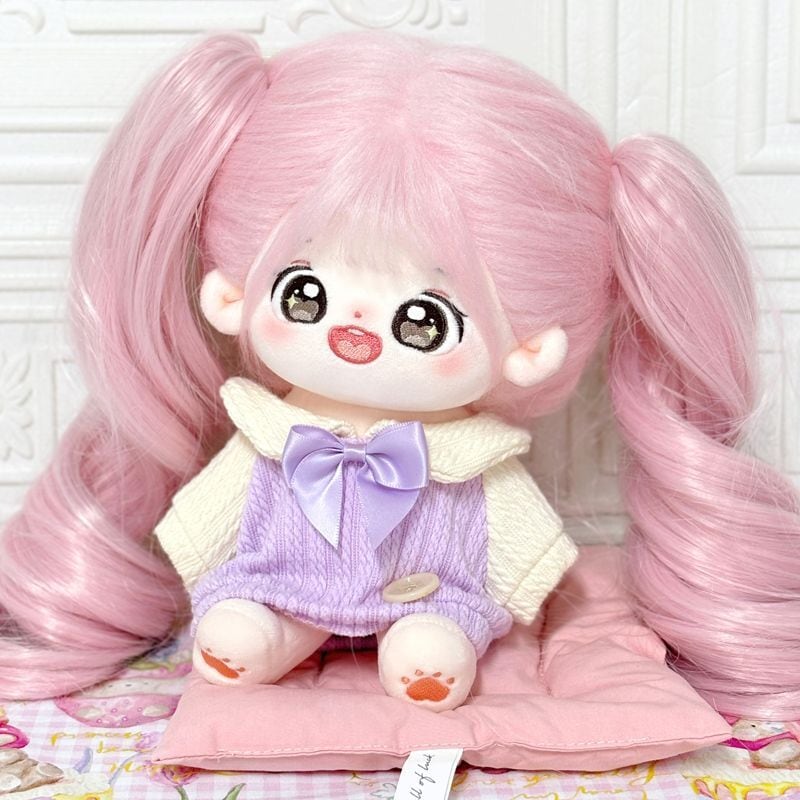 無属性 ぬいぐるみ 20cm 女の子 ピンク ツインテール ミネ 綿人形 20cm 着せ替えぬいぐるみ 無属性 着せ替え人形 ピンクの