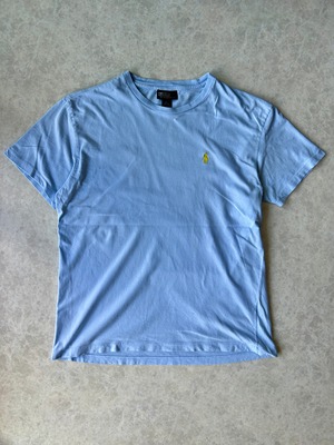 Polo by Ralph Lauren ポロラルフローレン ライトブルー 黄色ポニー刺繍 コットンTシャツ