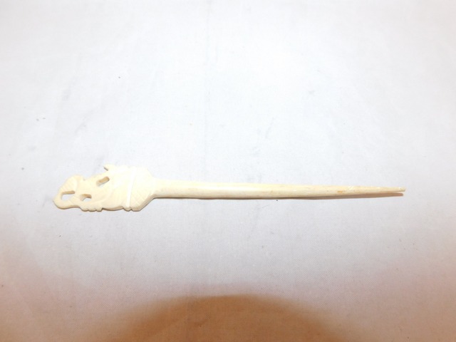 鼈甲の簪 tortoiseshell and coral work ornamental hair pin(No26)