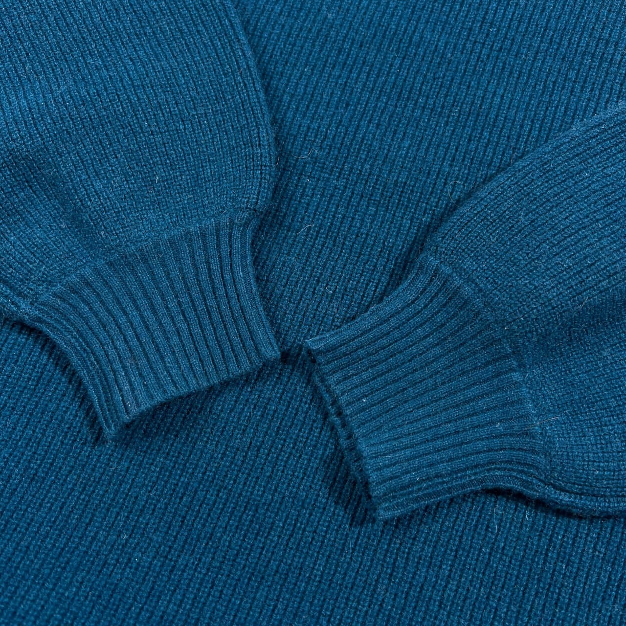 カシミヤ100％ MG MEG EXCHANGE ピュアカシミヤ タートルネック ニット ワンピース サイズ L /ブルー系/レディース