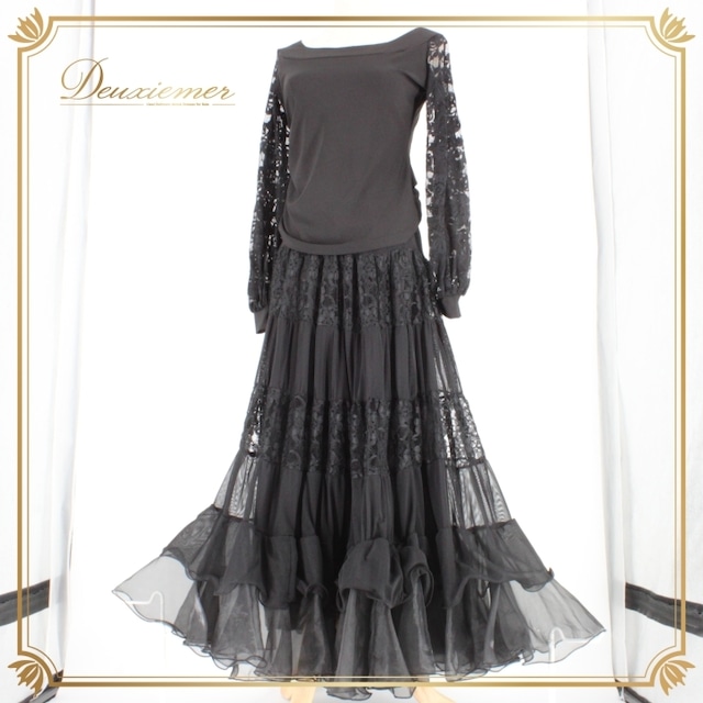 社交ダンス 衣装 スタンダード 上下セット ツーピース レッスンウェア パーティ衣装 ICHIOKU イチオク 黒 花柄 レース 長袖 フォーマル フォーマルウェア ワンピース 謝恩会 スカート 体型カバー おしゃれ おすすめ 可愛い パーティー ドレス ステージ衣装 クロスバック 伸縮性あり レディース スタイルアップ 高級感 着こなし 繊細なデザイン ブラック系 社交ダンス 衣装 スタンダード 上下セット ツーピース レッスンウェア パーティ衣装 ICHIOKU イチオク 黒 花柄 レース 長袖 フォーマル フォーマルウェア ワンピース 謝恩会 スカート 体型カバー おしゃれ おすすめ 可愛い パーティー ドレス ステージ衣装 クロスバック 伸縮性あり レディース スタイルアップ 高級感 着こなし 繊細なデザイン ブラック系