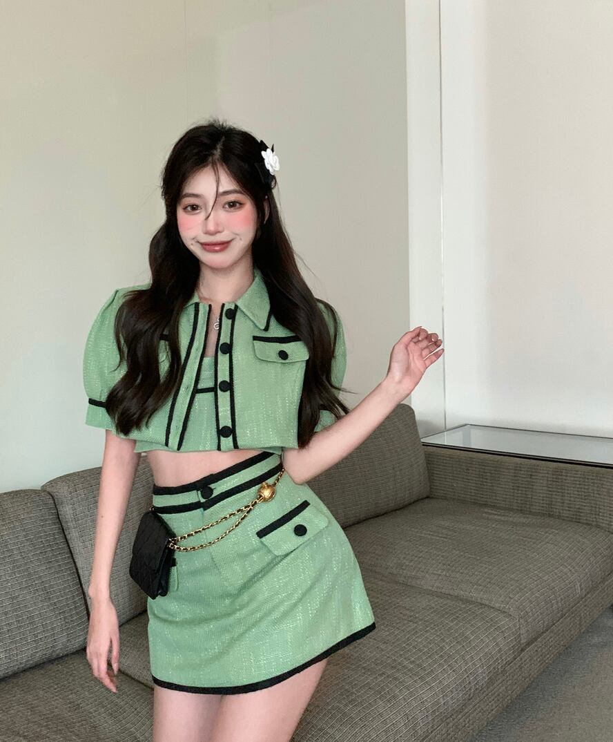 ショートコート サマー薄手トップス 夏物 ブラックストロベリース91742740142