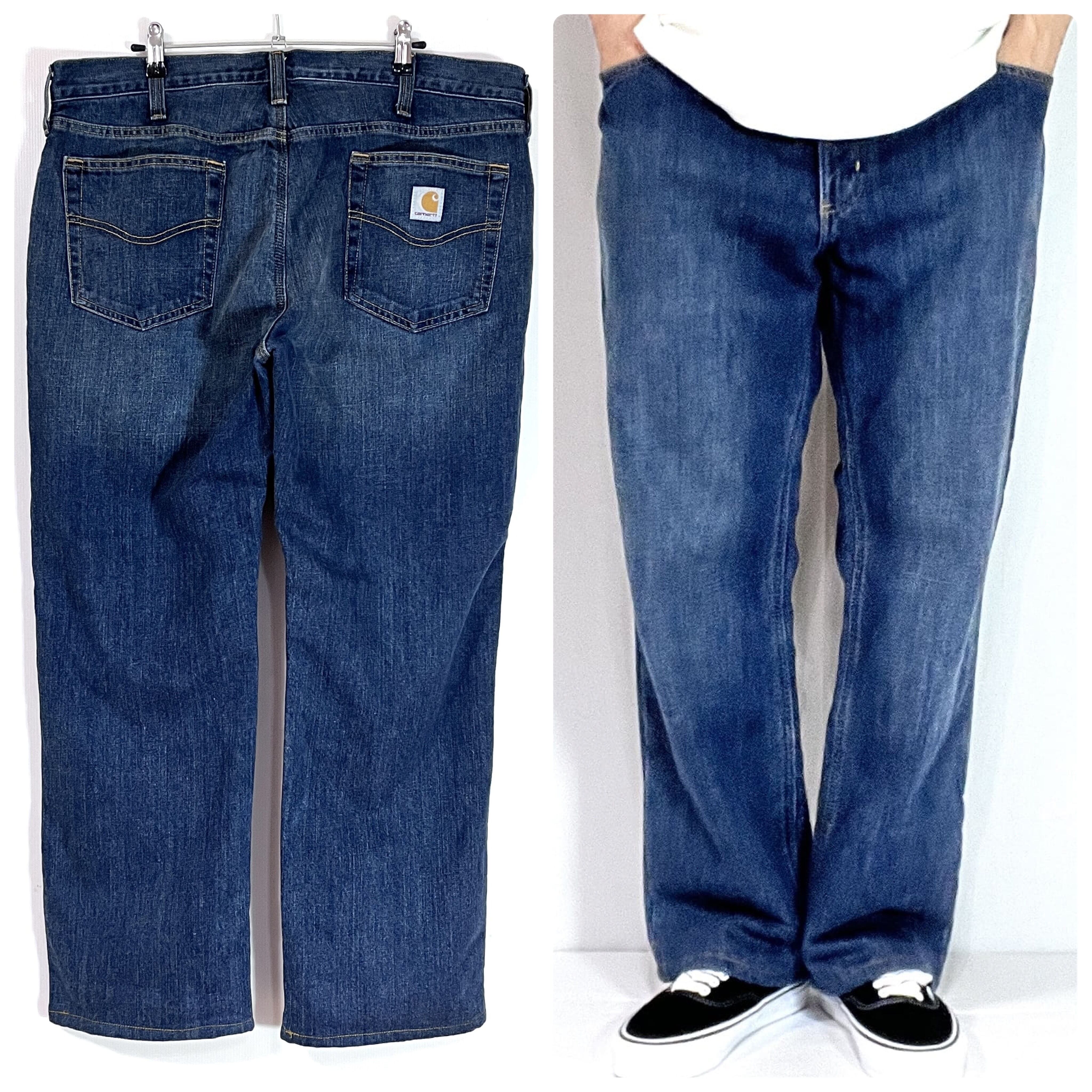 雰囲気系 極太 [W38xL32] Carhartt FRB13 DNM 38x32 Single Knee Denim