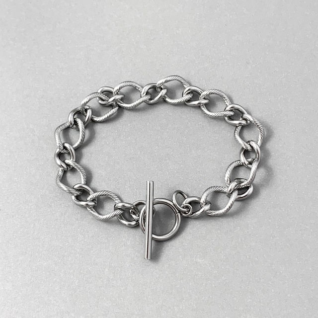 Twist chain bracelet #339 silver