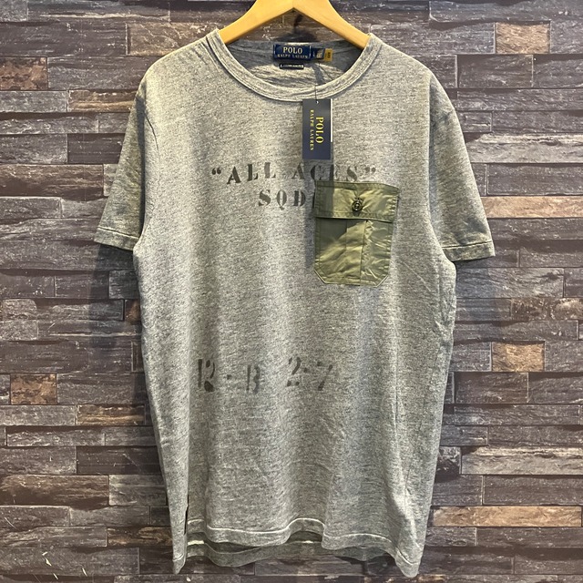 [NEW] RALPH LAUREN STENCIL POCKET T–SHIRT