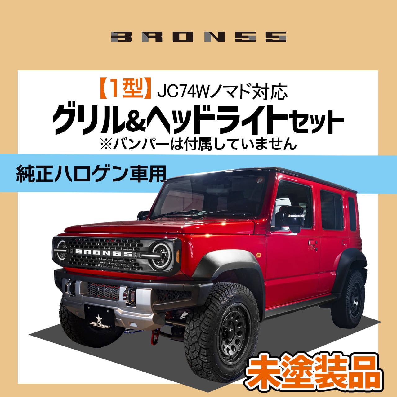 フロントフェイス基本セット | 現行軽トラックを80年代風に! 【JET☆GOGO】