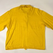リネン混 Christian Dior SPORT クリスチャンディオール スポーツ 長袖 ポロシャツ L/イエロー レディース
