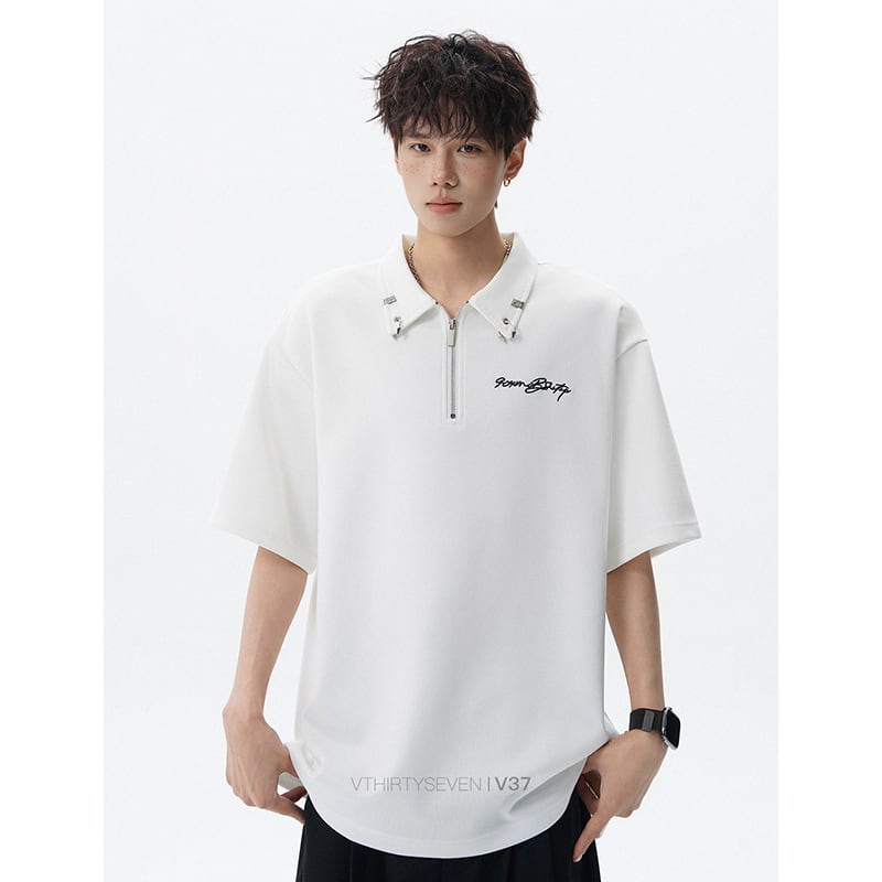 ♥存在感ある襟ポロシャツ！【V37シリーズ】☆POLOシャツ☆ 4color