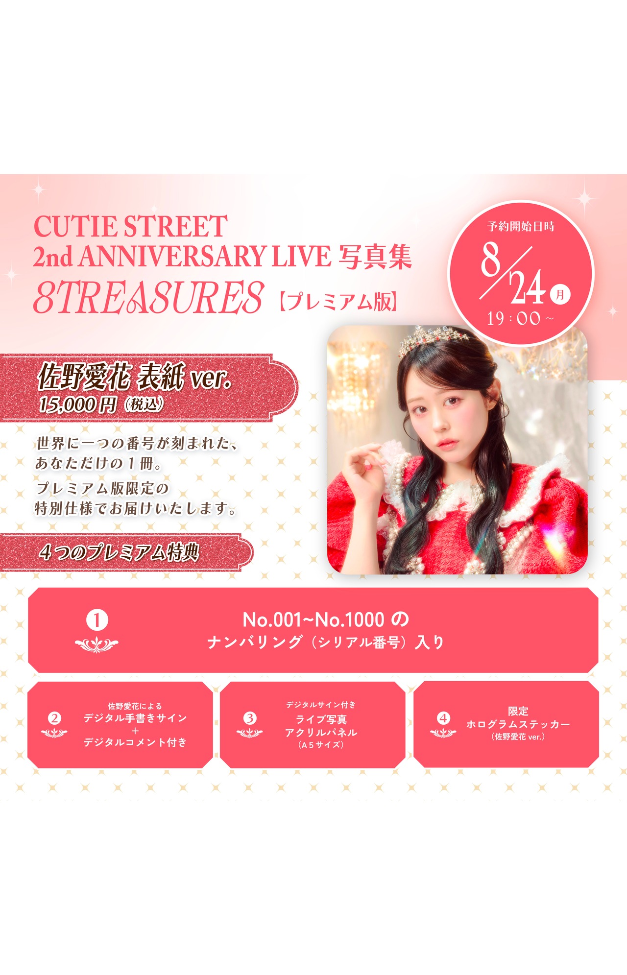 【PREMIUM版】CUTIE STREET 2nd ANNIVERSARY LIVE写真集 「8TREASURES」佐野愛花表紙ver.