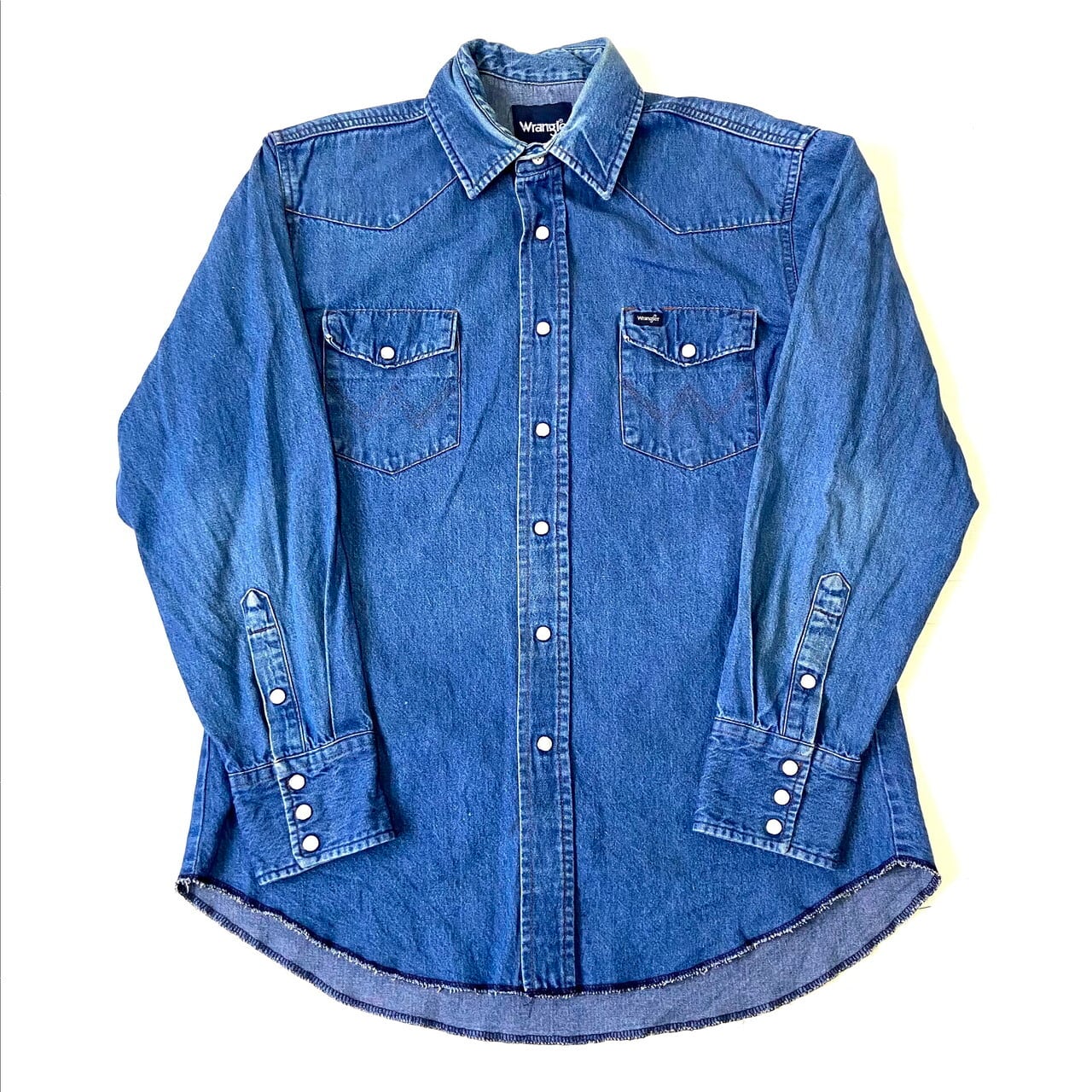 90年代 Wrangler ラングラー 長袖 ウエスタンデニムシャツ メンズL相当 古着 ヴィンテージ ビンテージ  90S【長袖シャツ】【WS2202-15】 | cave 古着屋【公式】古着通販サイト