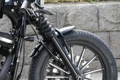 Pipe-work (Front)Fender BLACK Painted BLACK XL/DYNA(39mm(Narrow glide)