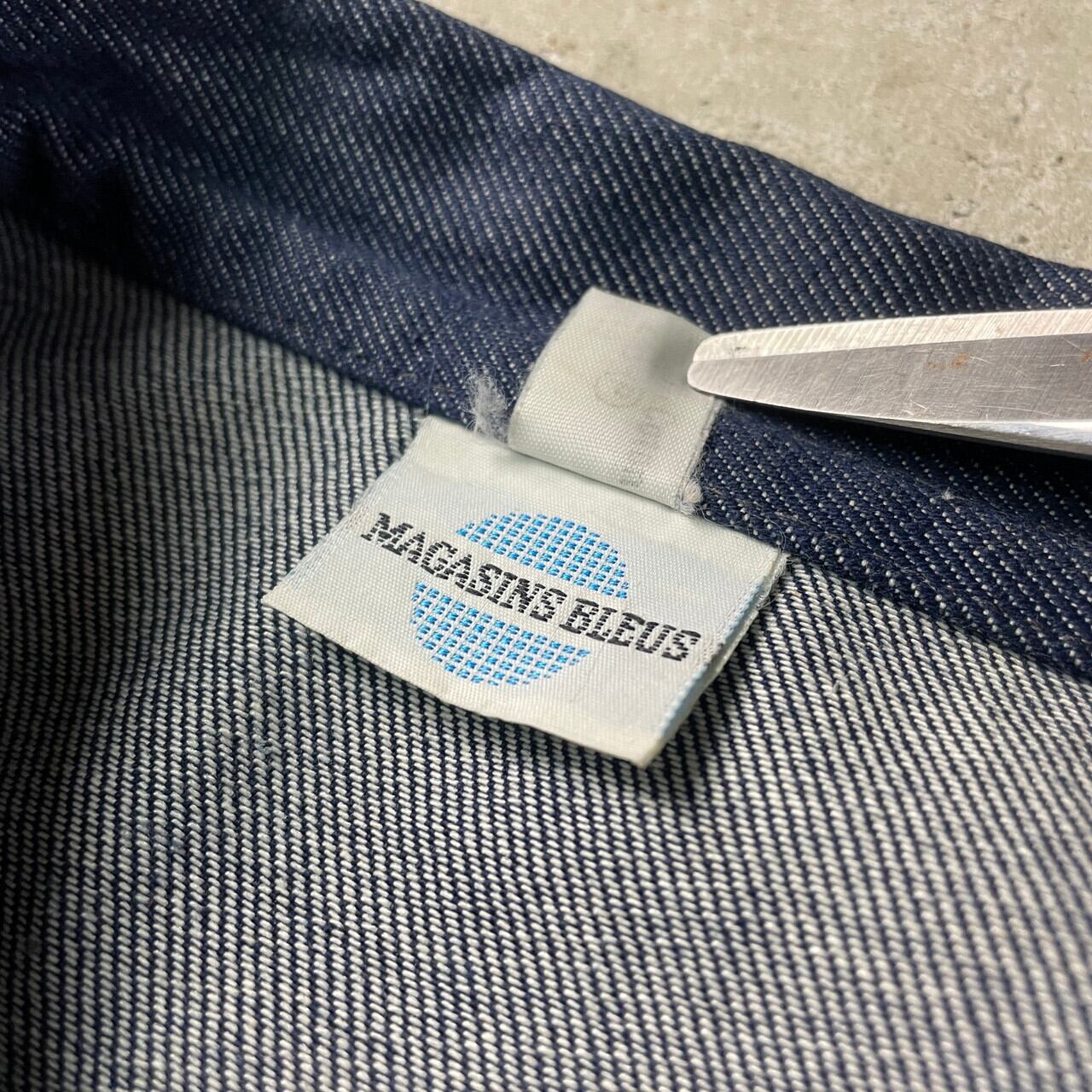 70年代 フランス製 MAGASINS BLEUS バットダイデニム フレンチワーク