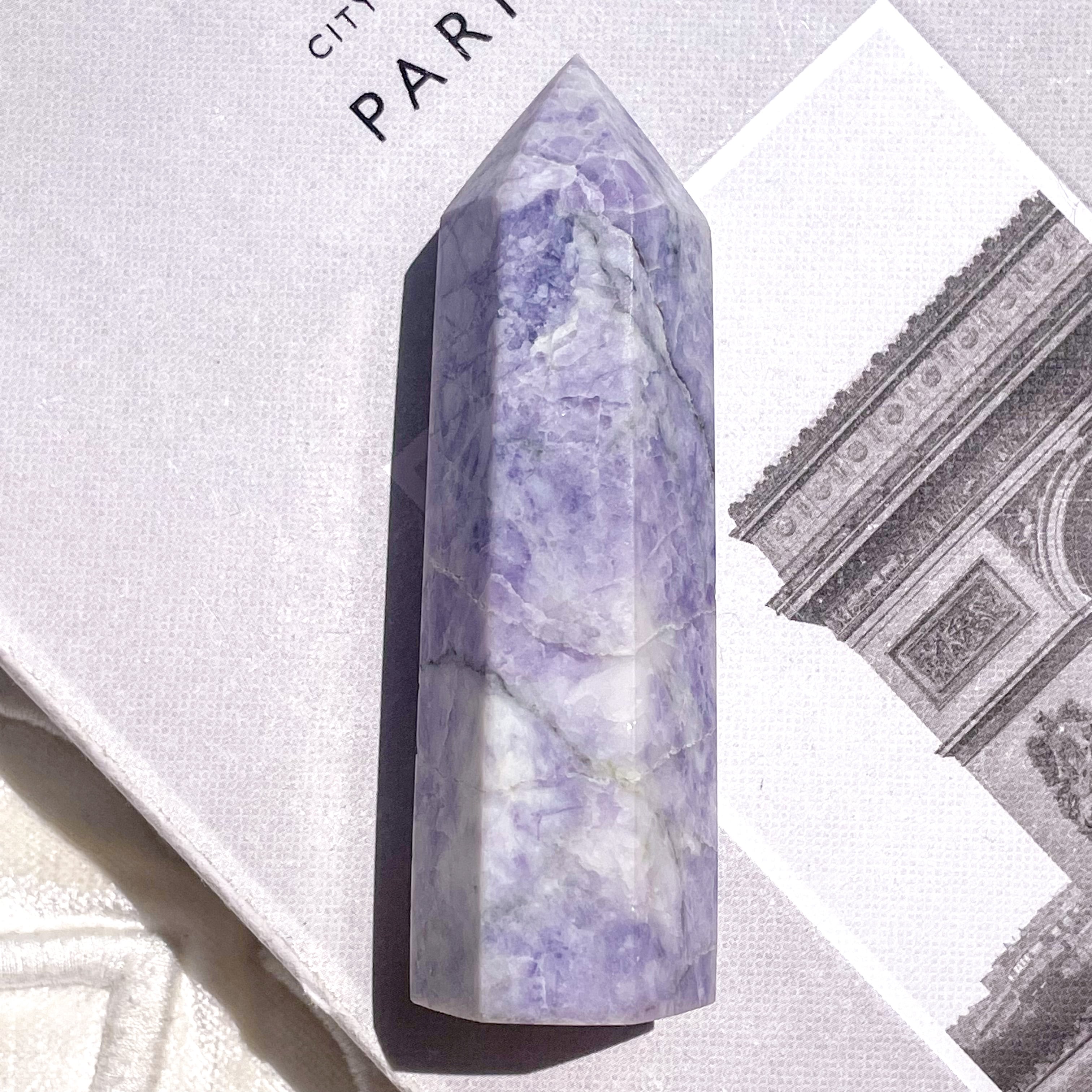Purple Howlite Point 4 ✧ パープルハウライト
