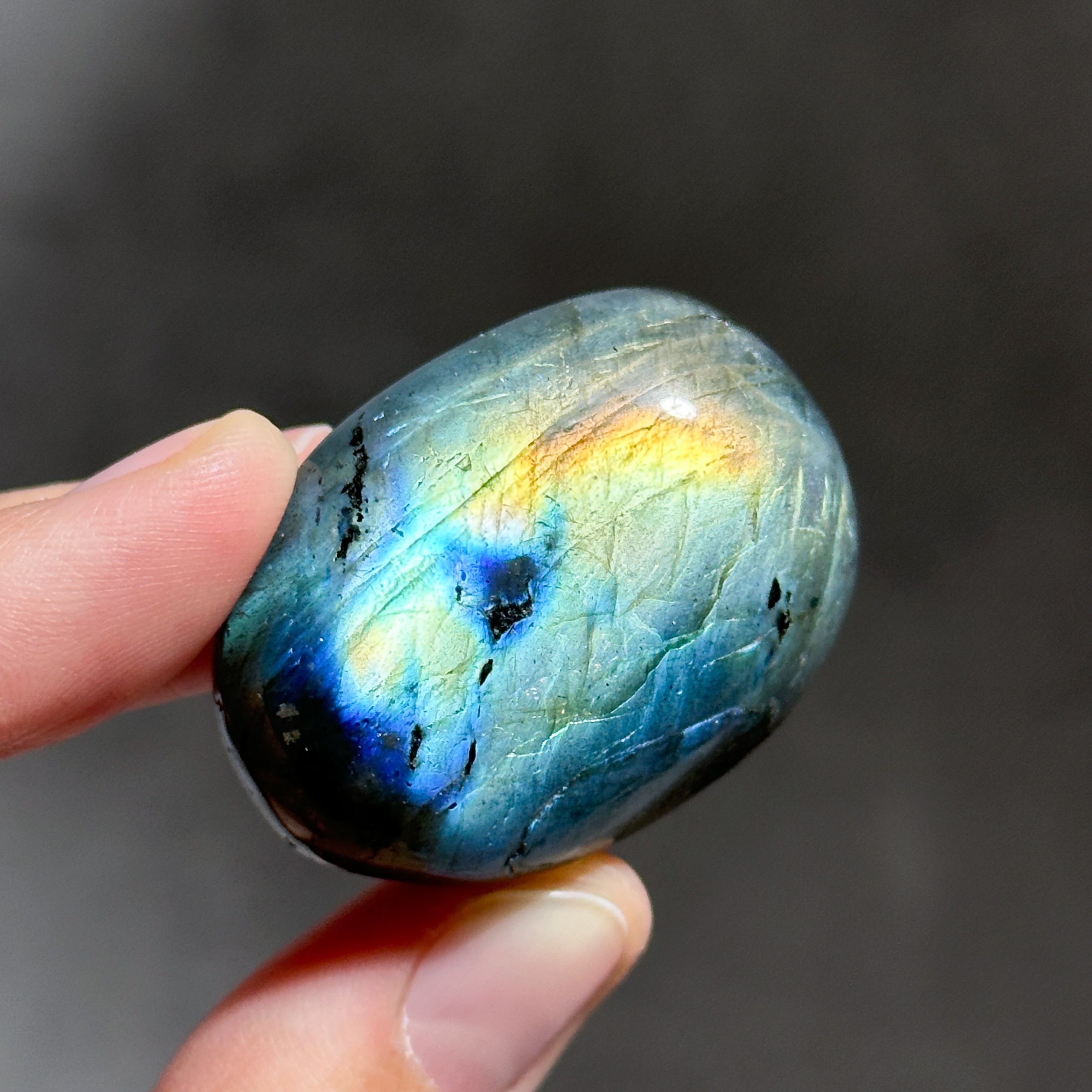 ラブラドライト パームストーン 02◇ Labradorite ◇天然石・鉱物