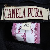 【美品 フラメンコ衣装】スカート ファルダ レッスンウェア CANELA PURA 黒 赤 ブラック レッド 花柄 派手 ボランテ フリル