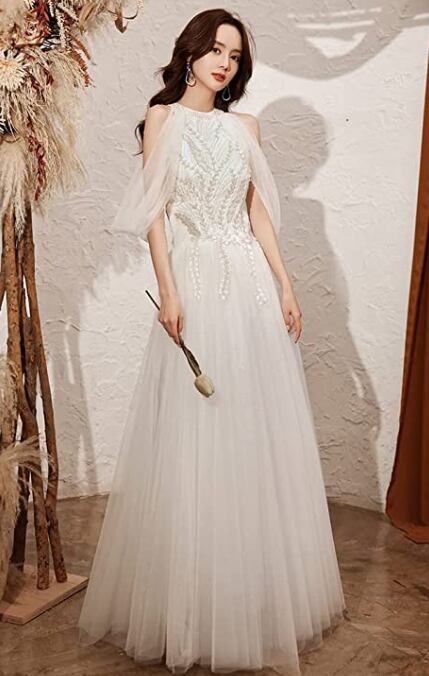 ロング丈 パーティードレス 袖あり 刺繍 姫系 可愛い 二次会 演奏会9 