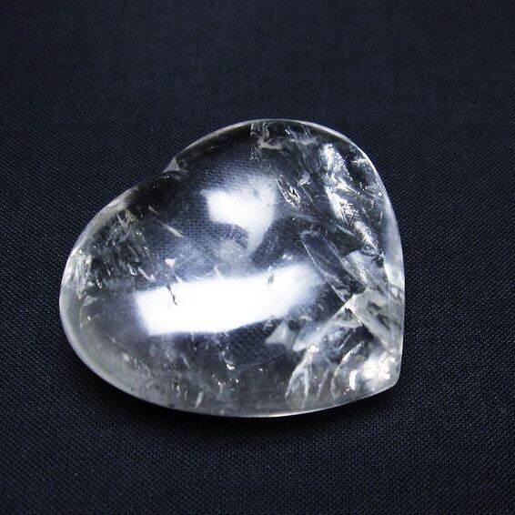 水晶 ハート 置物 一点物 145-1347