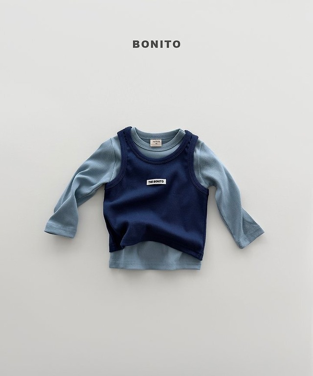 韓国子供服 / BONITO / 26Autumn / リブ レイヤードタンクトップ/ 秋服 *12M~JM *