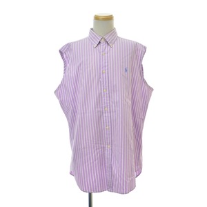 RALPH LAUREN / ラルフ ローレンCLASSIC FIT ストライプ ボタンダウンノースリーブシャツ
