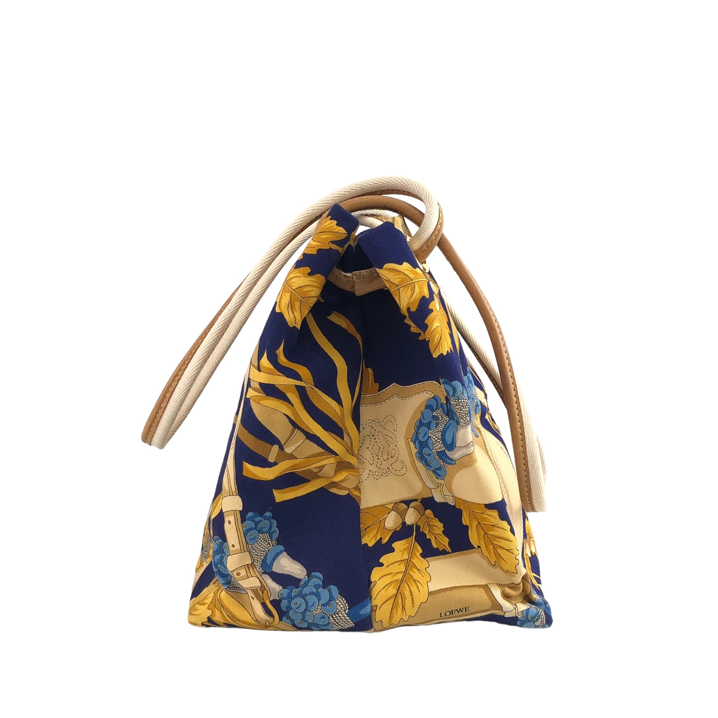 LOEWE ロエベ 総柄 ハンドバッグ ネイビー キャンバス vintage