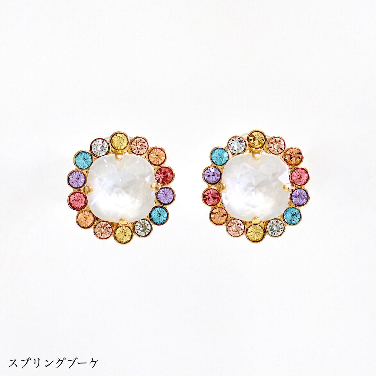 春のお花キャンディ スクエアピアス | MAKI NUMOTO (マキ ヌモト